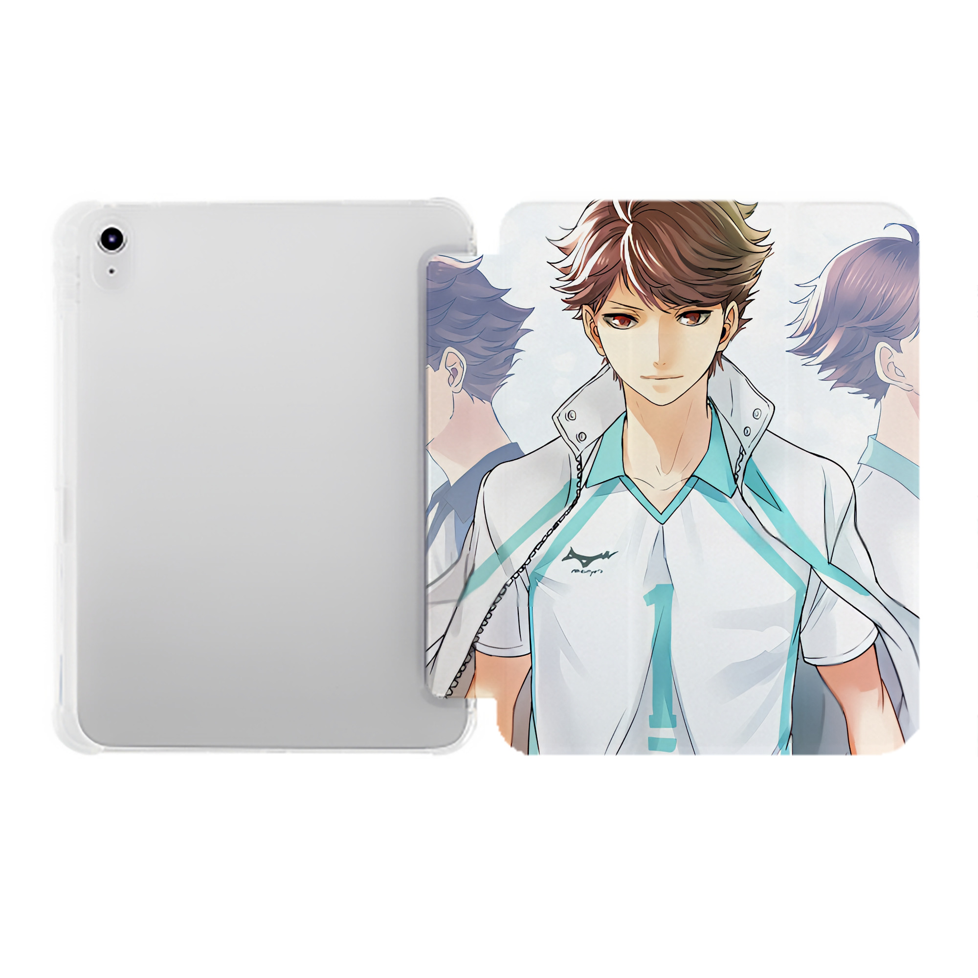 （画像用） ハイキュー!! Haikyu!! IPad ケース ペン収納付き 三つ折りスタンド PUレザー×シリコン 対応機種9.5/10.5/10.9インチ